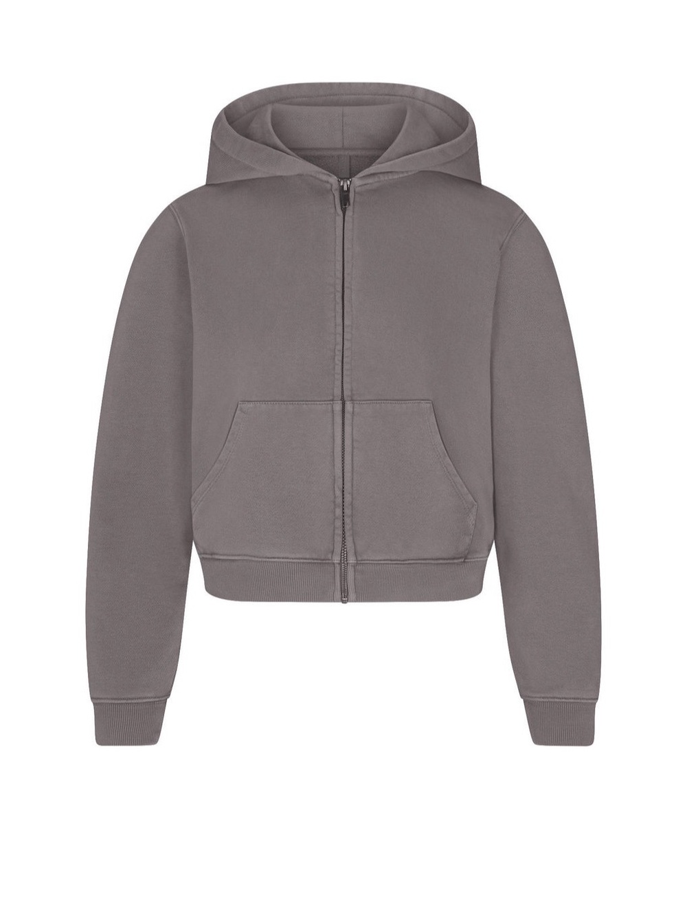 SKIMS Zip-Up Hoodie in Gray